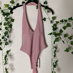 Sparkle Pick Halter Body Suit